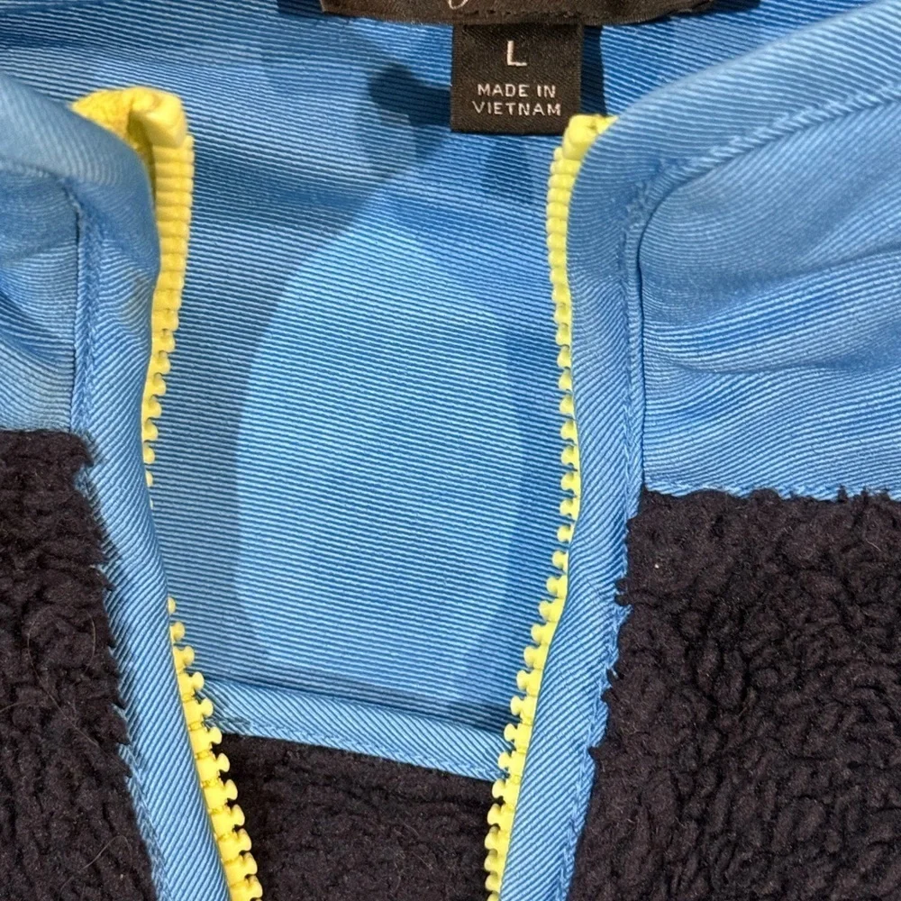 J. Crew Blue and Black Puffer Jacket